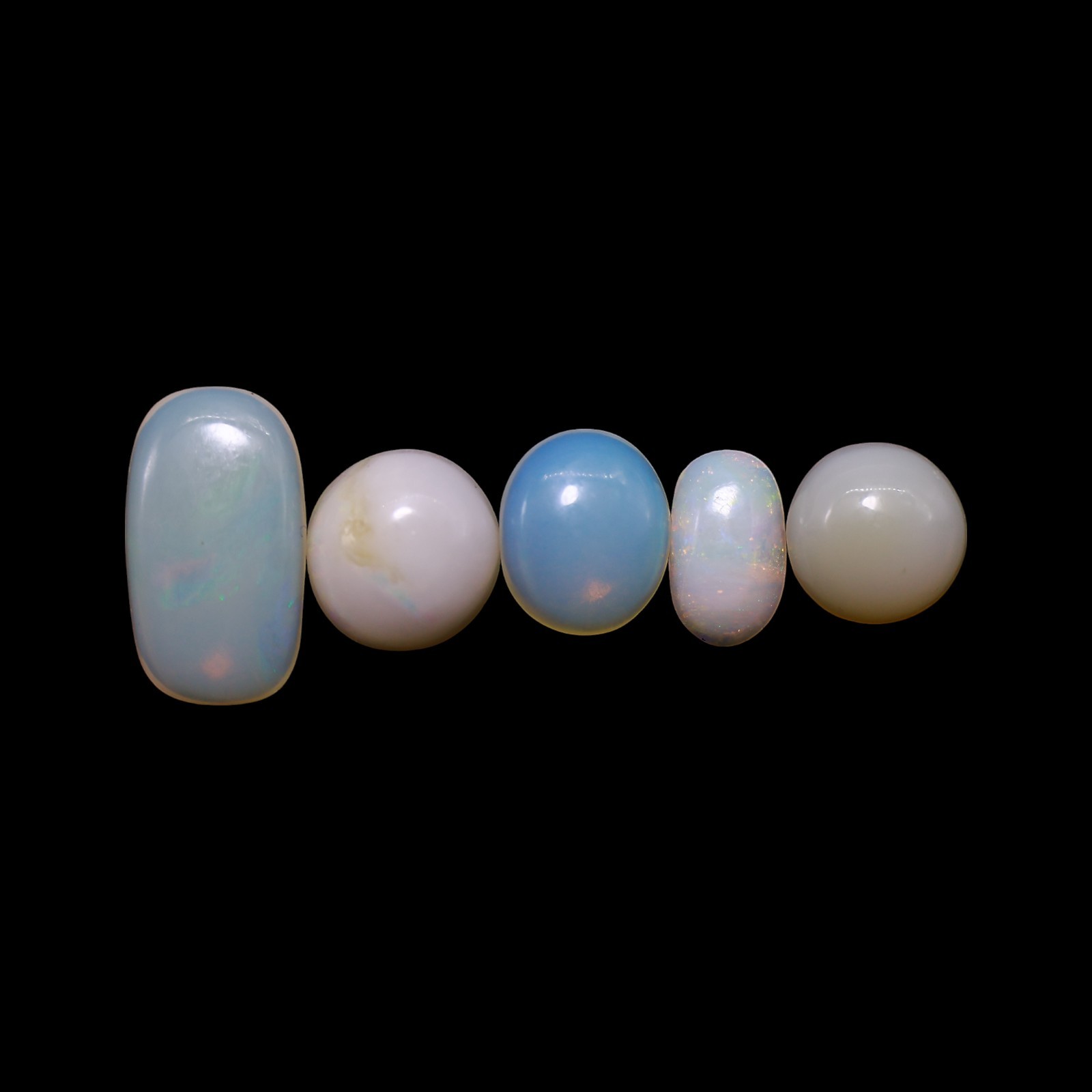 5 Pcs Lot Natural Fire Opal 3.00 Cts Wire Wrapped Cabochon 4X6X1 TO 6X10X2 MM