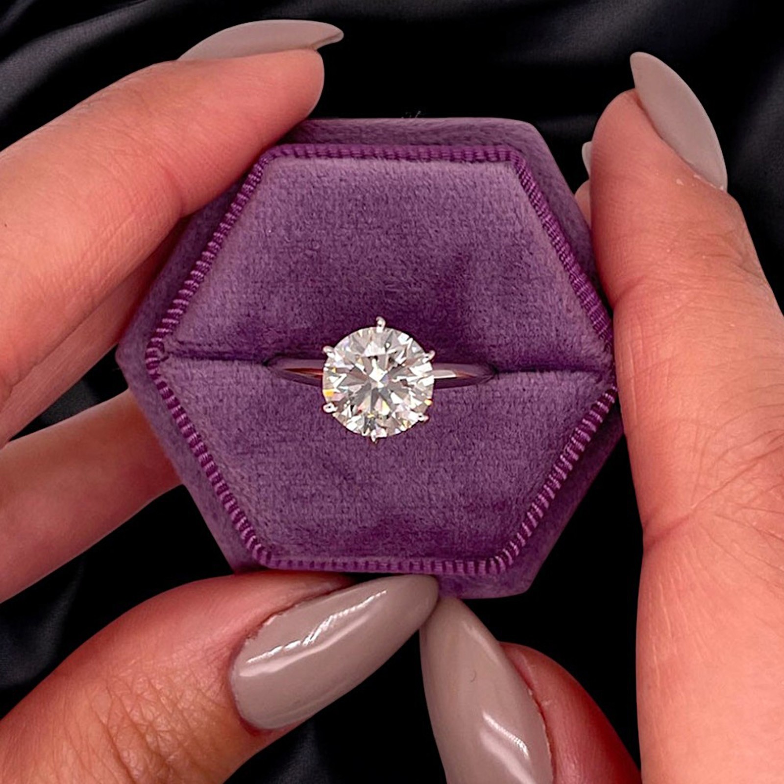 Customised : Engagement Ring Semi Mount Round Cut Setting Solid 950 Platinum