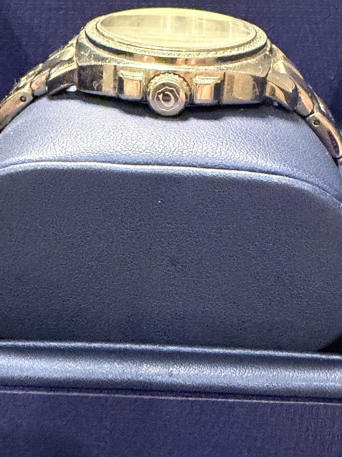 Coach Women’s Quartz Analog Gold Logo Dial Crystal Bezel Bracelet Watch