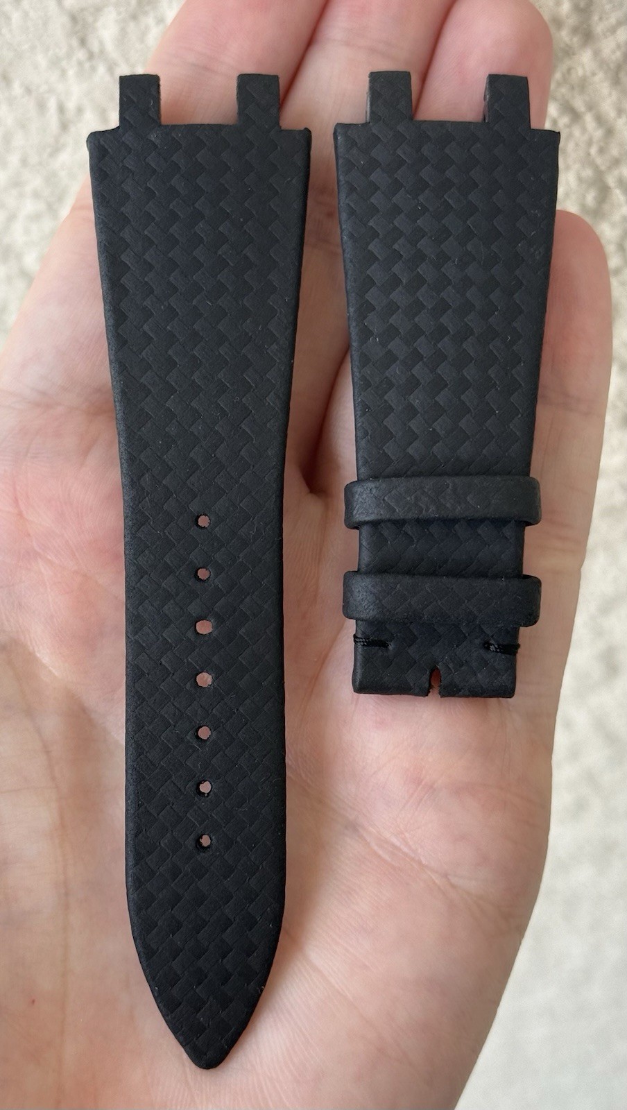 Ulysse Nardin Executive 26mm x 18mm Black Leather Watch Strap Band Authentic OEM