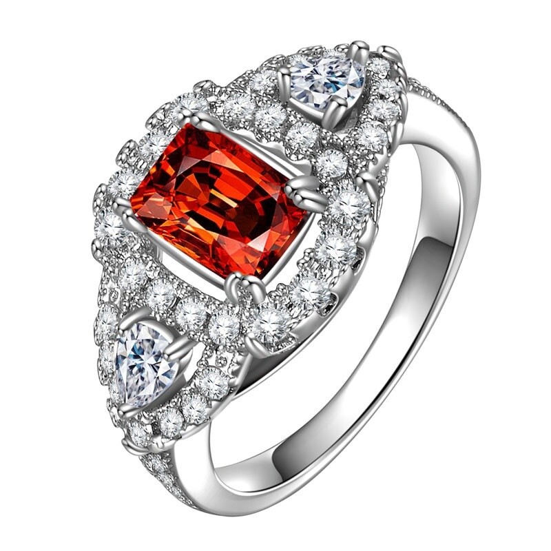 2.58 Ct CZ Party Anniversary Ring Silver Plated Cocktail Birthday Gifts Ring