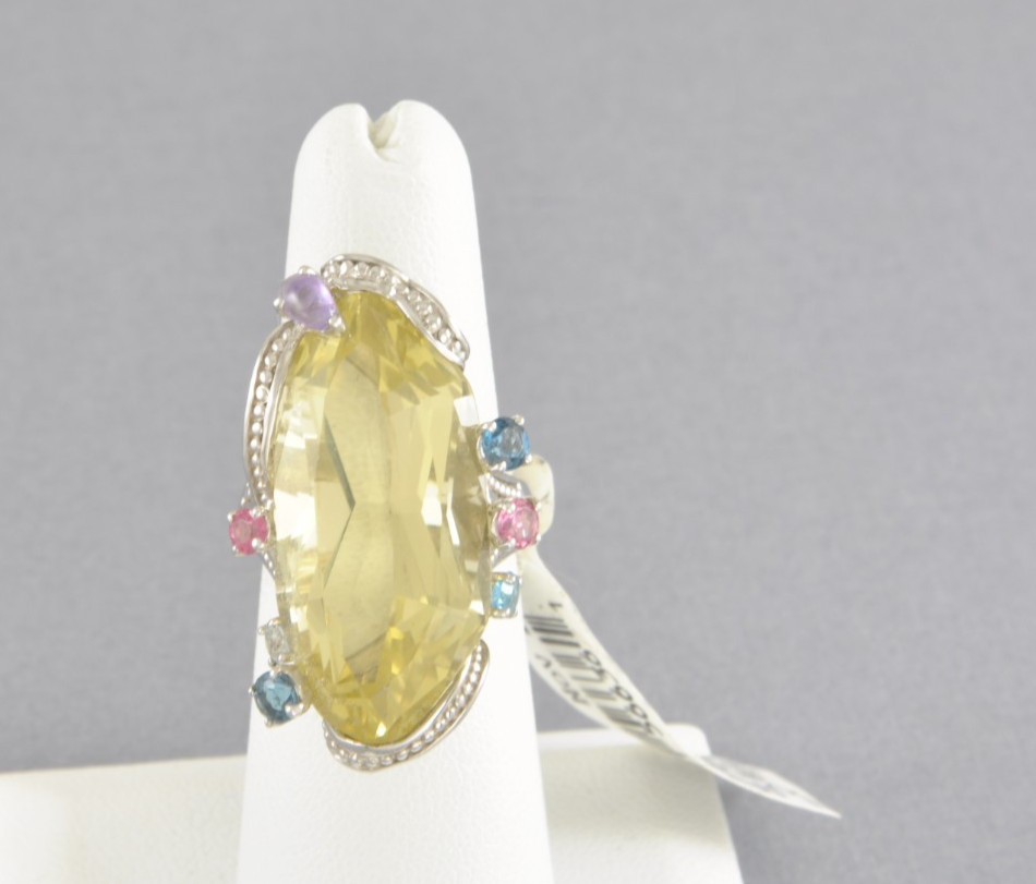Sterling Bold 20.00 ct tw Multi-gemstone Ring – Size 6