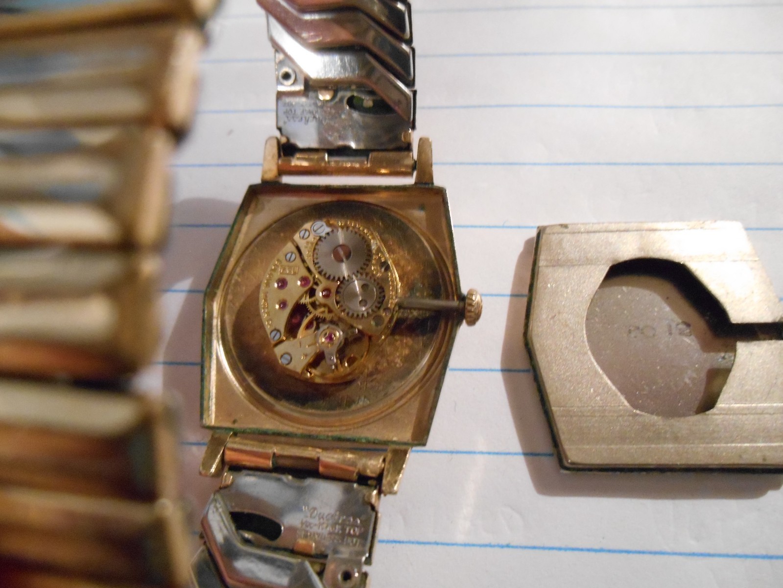 Mens Bulova Watch 6cl Swiss N1 17 Jewels H663729 1/20 10 KGF Band Top