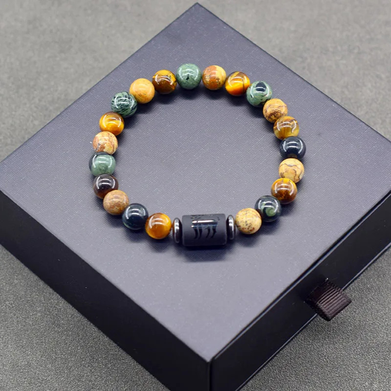 Zodiac Sign Bracelet 12 Constellation Gemini Virgo Libra Friendship Men Jewelry