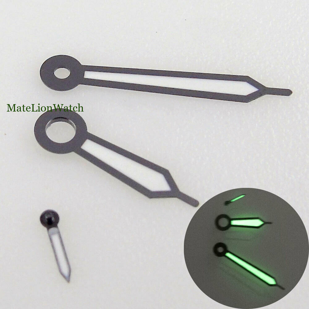 Fit For ETA6497 6498 ST3600 3620 39mm Gray Watch Dial+Hands Green Luminous