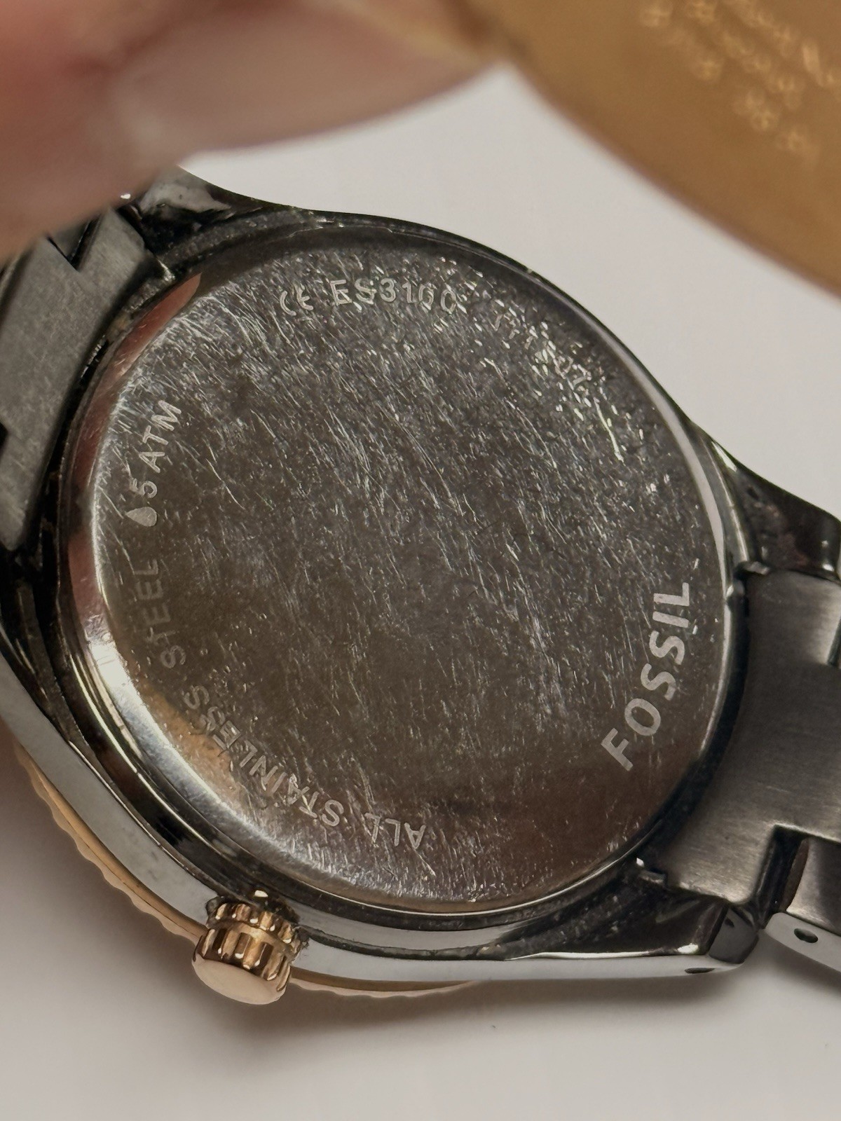 Fossil Stella ES3100 Womens Stainless Steel Analog Dial Quartz Wrist Watch