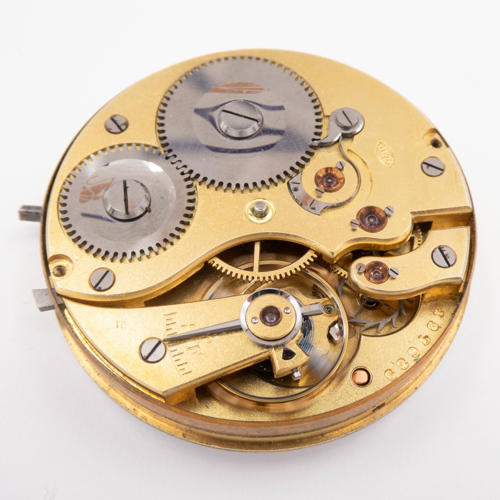 International Watch Co. IWC 43.1 x 10.8 mm Antique Pocket Watch Movement, Runs