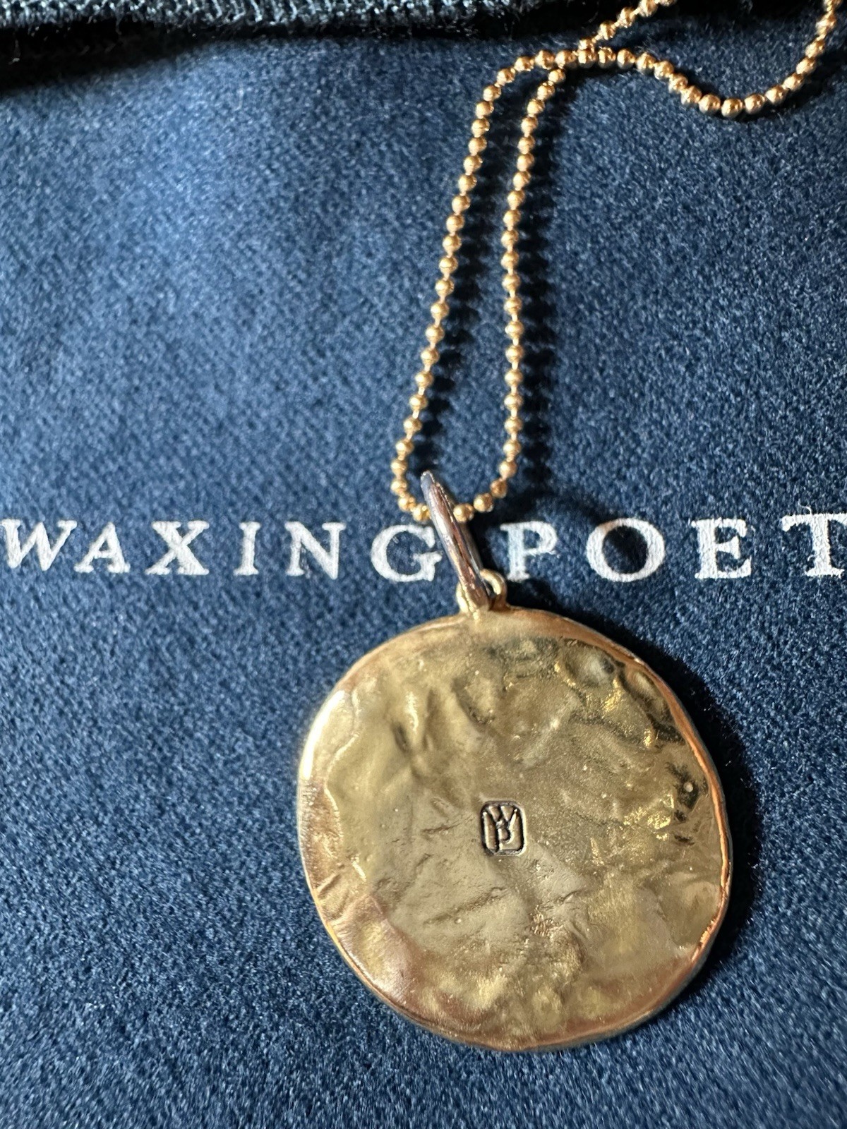 Waxing Poetic Brass And Silver Sun And Moon Crystal Pendant Necklace 18”