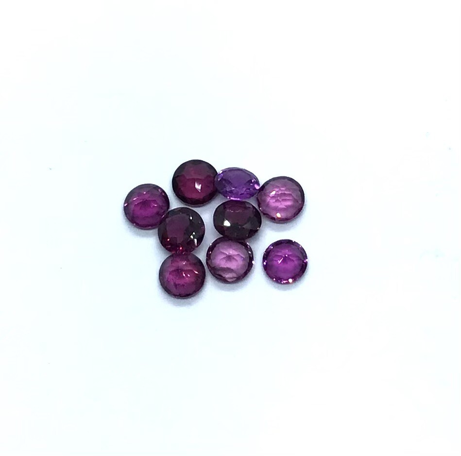 Pink Rodholite Garnet Round Cut Faceted Natural Loose Gemstone Making Jewelry