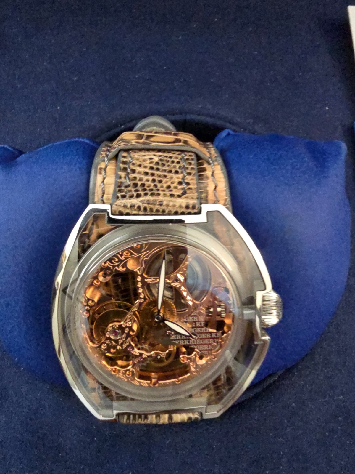 KRIEGER MYSTERIUM 48MM TRANSPARENT CASE SKELETON RARE MINT SET, 136/1000 LIMITED