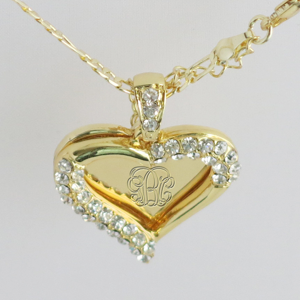 Personalized Monogram 18K Gold Plated Name Necklace