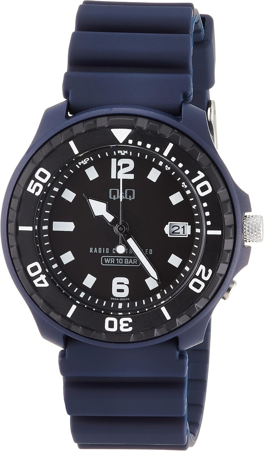 New Q&q D02A-002VK 10 Mens Watch Analog Radio Controlled Solar Japan