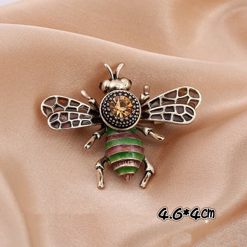 Wholesale 7PCS Mixed Lots Fashion Rhinestone Enamel Bee Brooch Pins