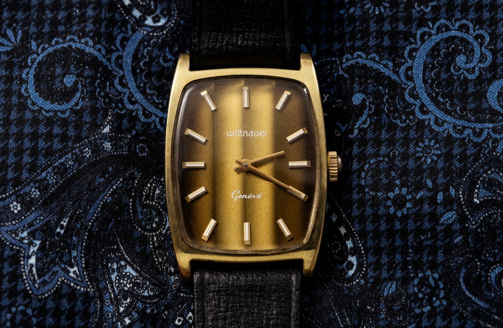 Wittnauer Geneve Tank Watch – Tiger’s Eye Dial – 17 Jewels – Early 1960s