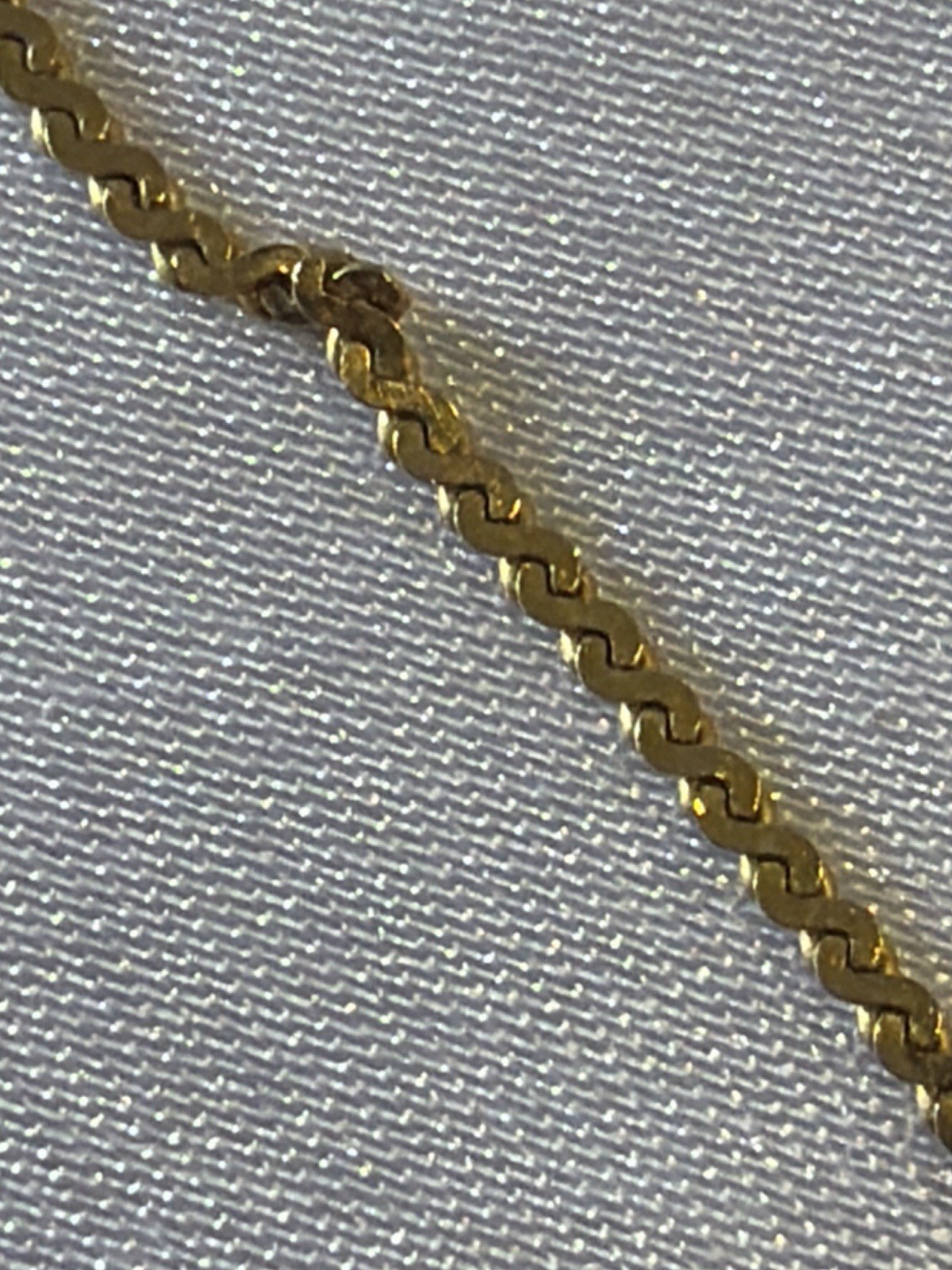 Vintage UNOAERRE 14K Yellow Gold Italy Wave Link Chain Necklace 16” 1 Gram
