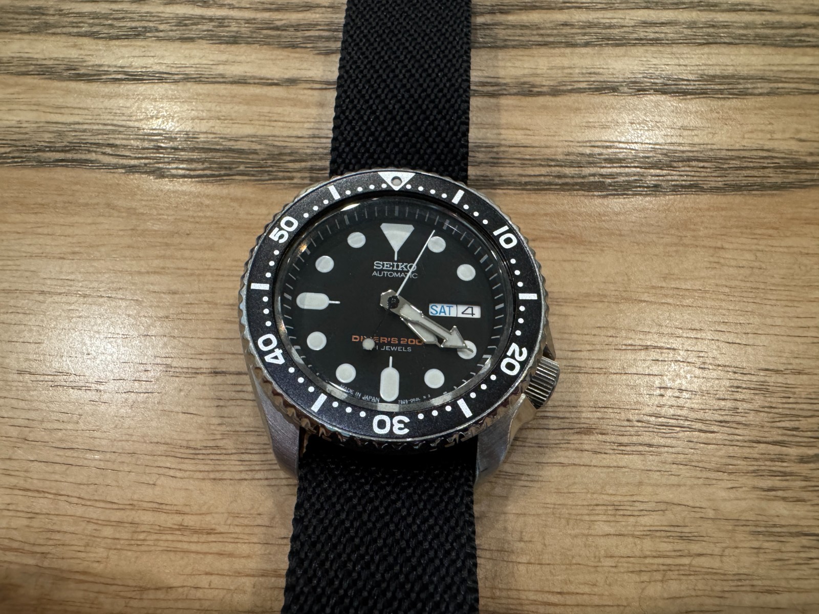 Seiko SKX007J Automatic Dive Watch 7S26-0020 Made in Japan Black 200m Diver