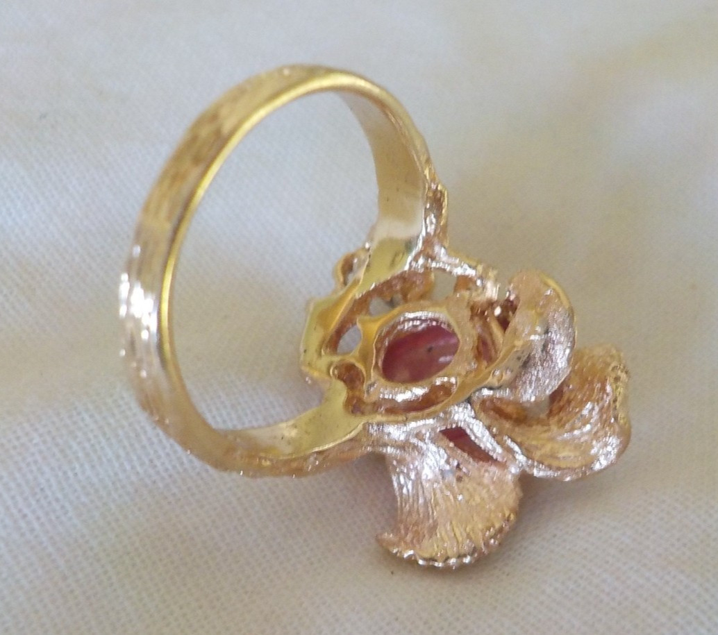 14K Yellow Gold Natural Pink Gemstone Diamond Ring – 6.80 gms, Sz 5.25, 2.36 ctw