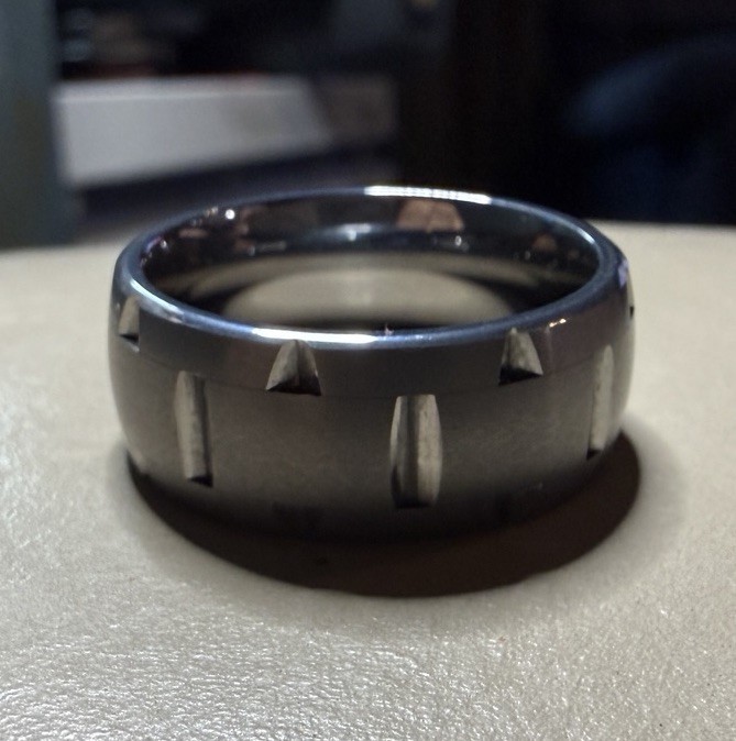 Triton Tungsten Carbide Men’s Ring Faceted 9