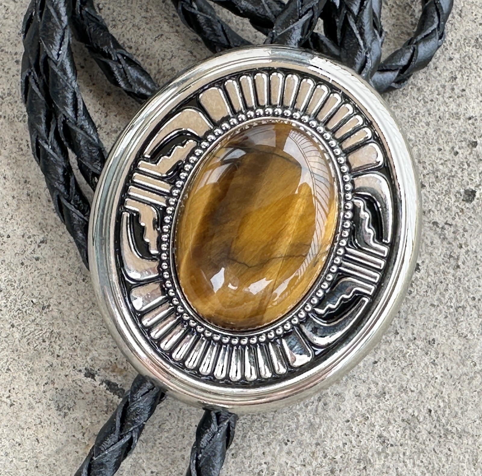 Bolo Tie Mens Wedding Necklace Leather Rope Western Cowboy Style
