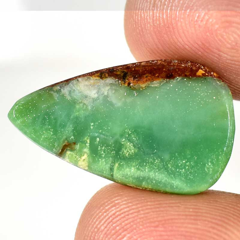 Green Chrysoprase Pear Cabochon 100% Natural Loose Gemstone 13.90Cts.