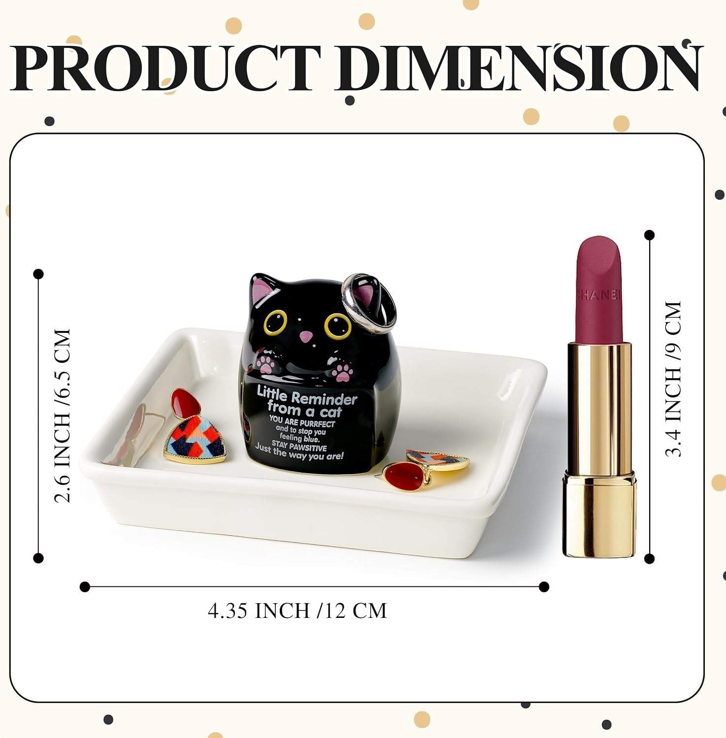 Cat Gifts for Women Ring Holder for Jewelry, Spiritual Encouragement Gifts