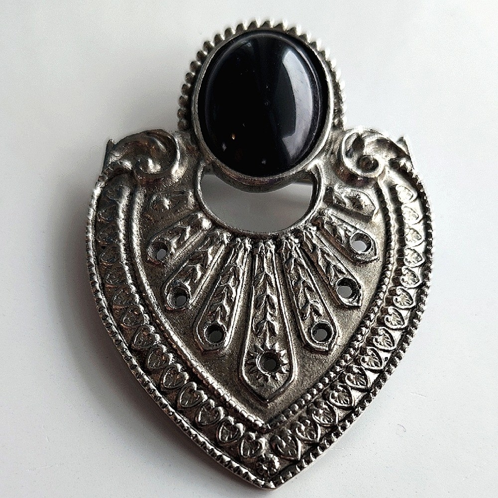 Silver and Black Pendant