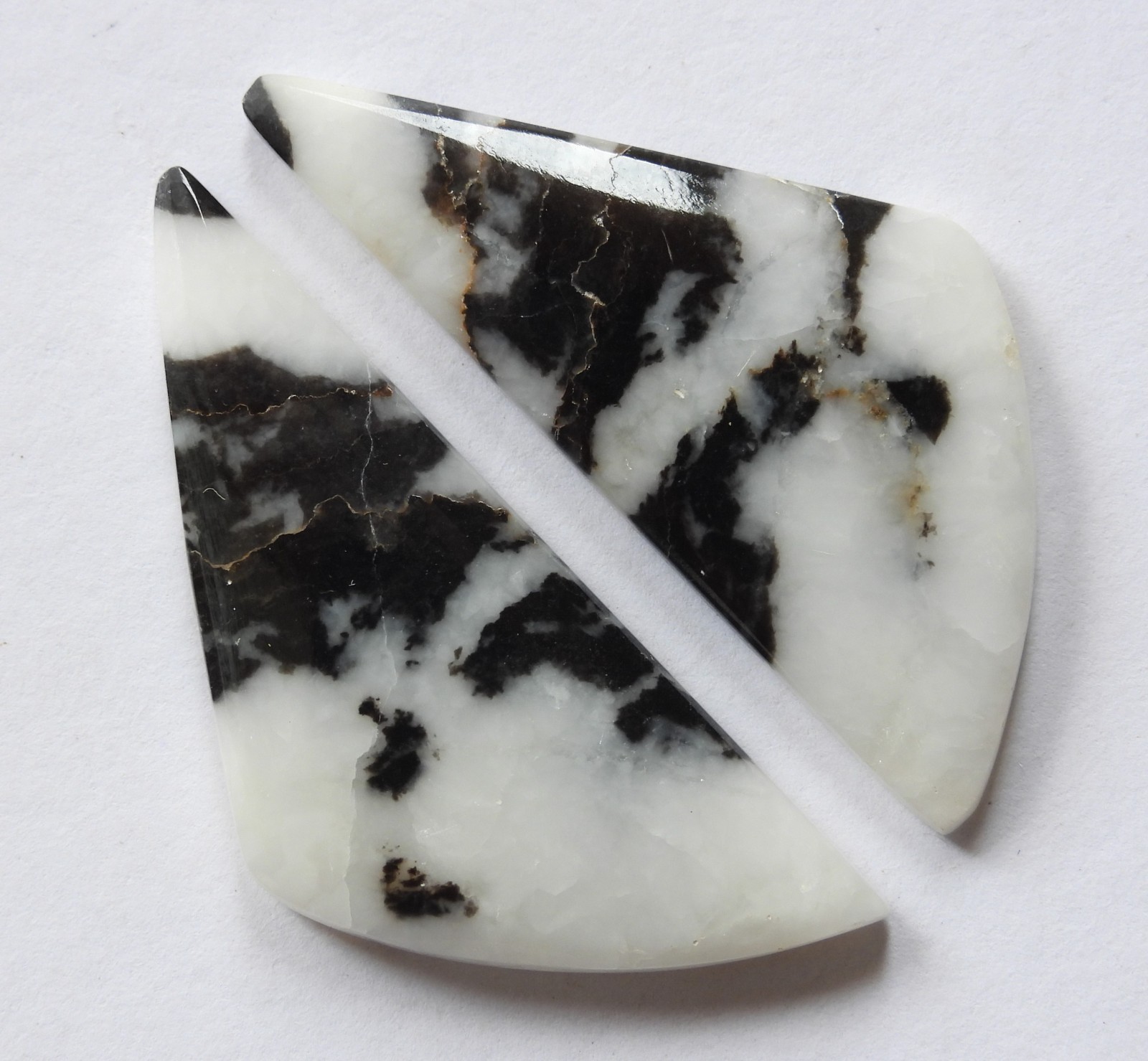 37.85 Ct Natural Zebra Jasper (39.7mm X 17mm each) Cabochon Loose Match Pair