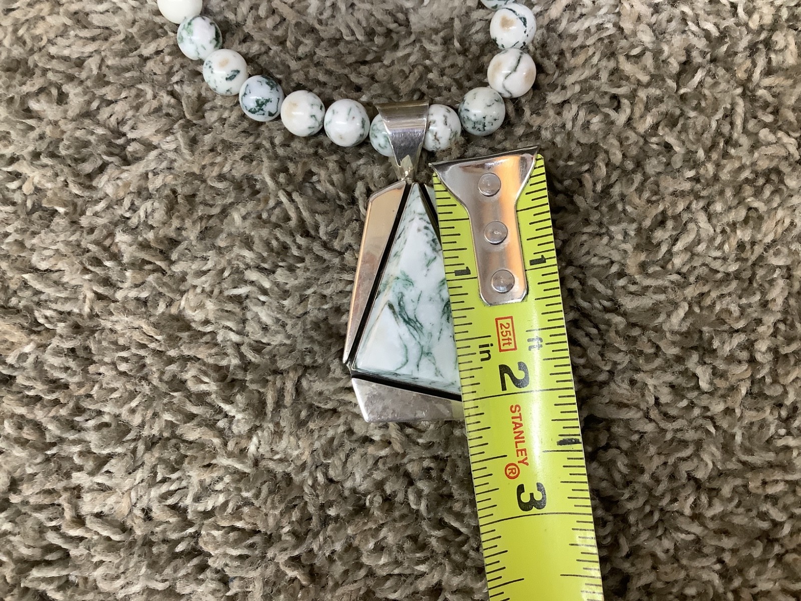 Mine Finds By Jay King Sterling Howlite Necklace and Pendant