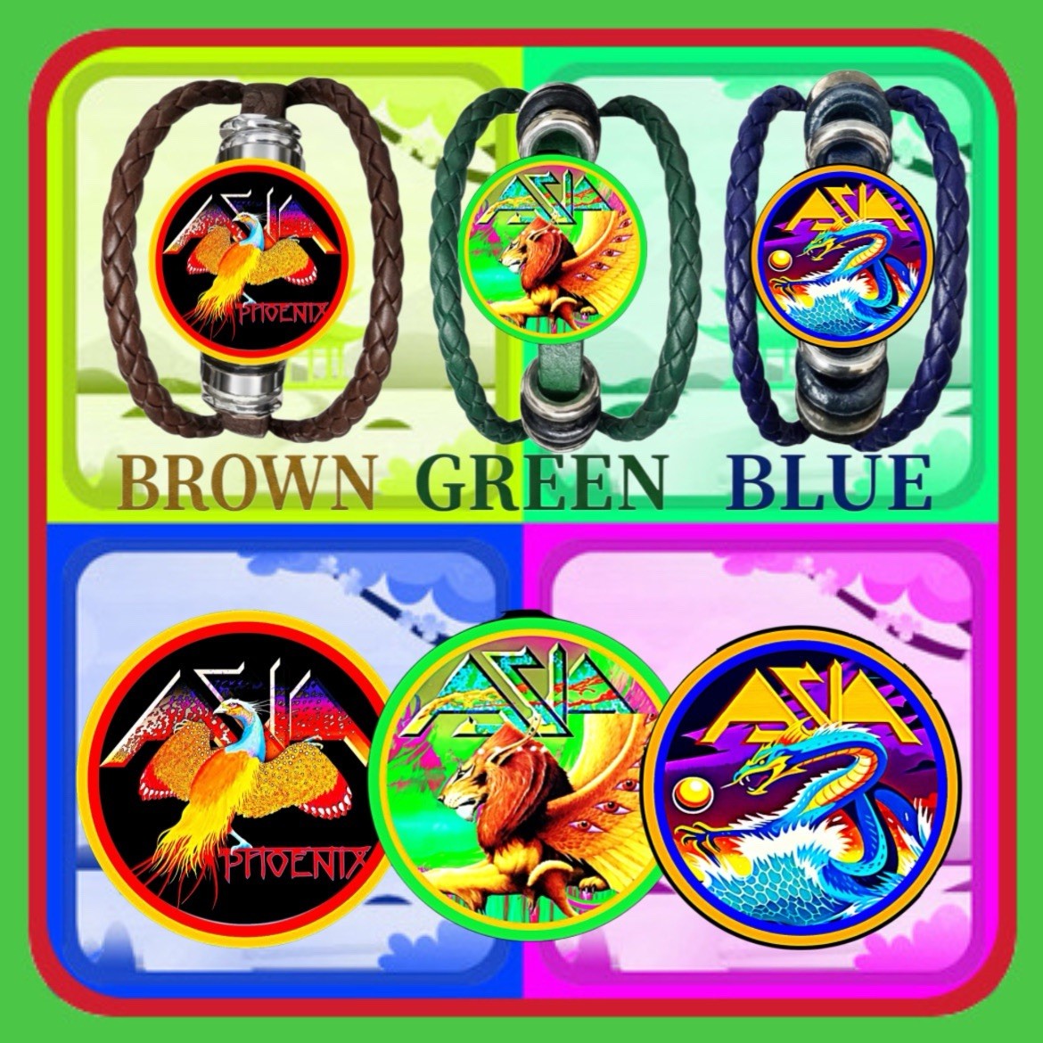 ASIA SUPER GROUP 🇬🇧THREE LEATHER FASHION BRACELETS 🇺🇸🇨🇦🇯🇵