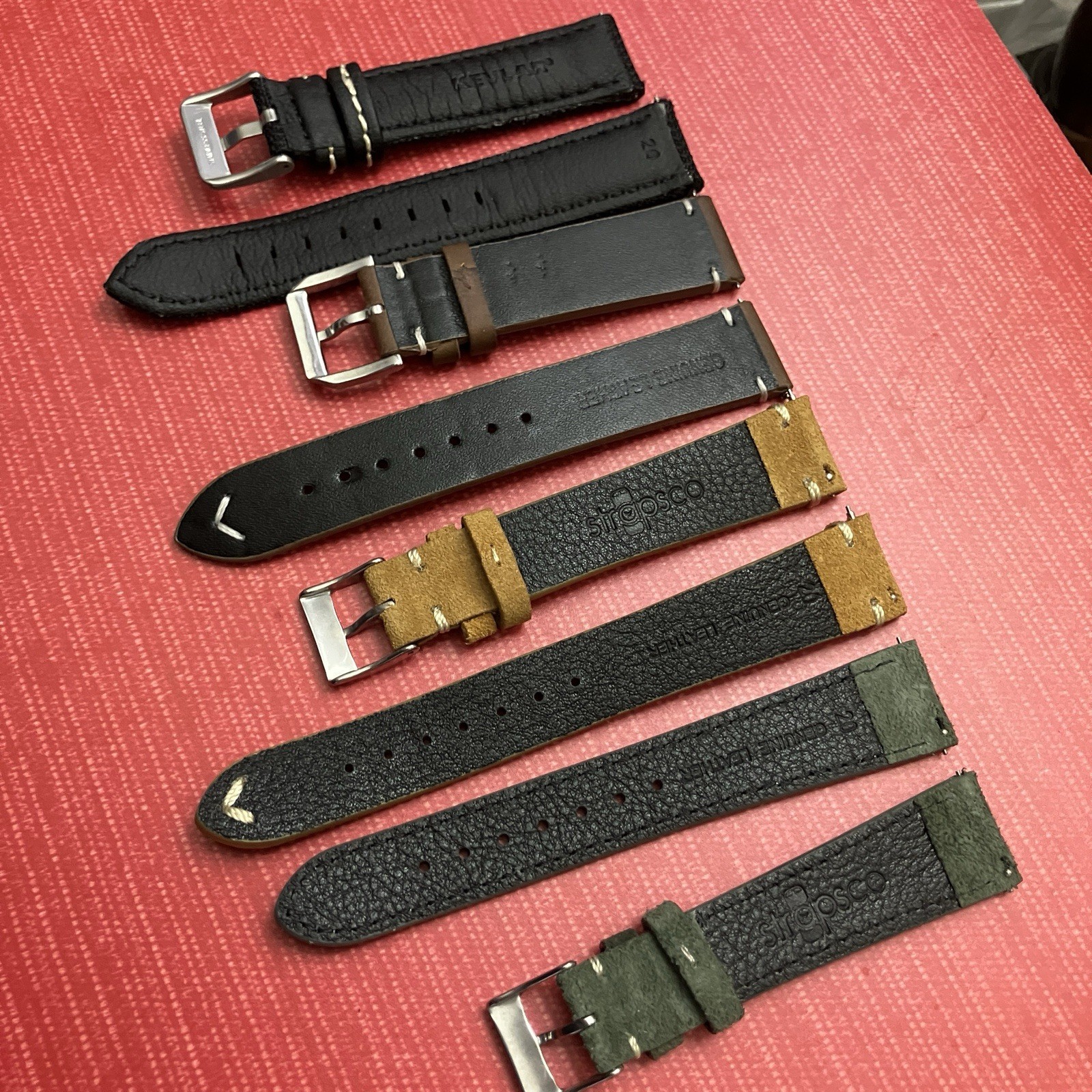 4 Pair Never Used High Quality Watch Straps Bands 20mm StrapsCo and More