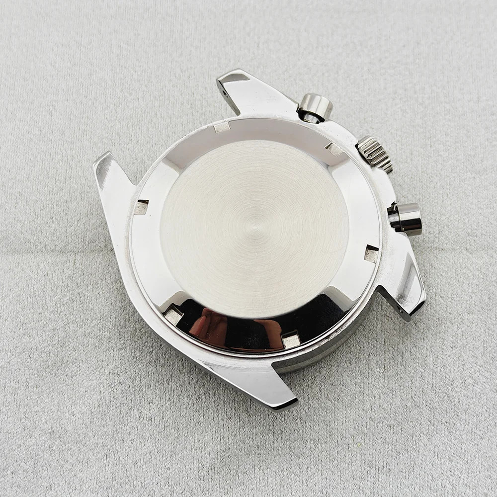 39.7mm VK63 Watch Case Metal Waterproof Moon Back Fit for 20mm Strap