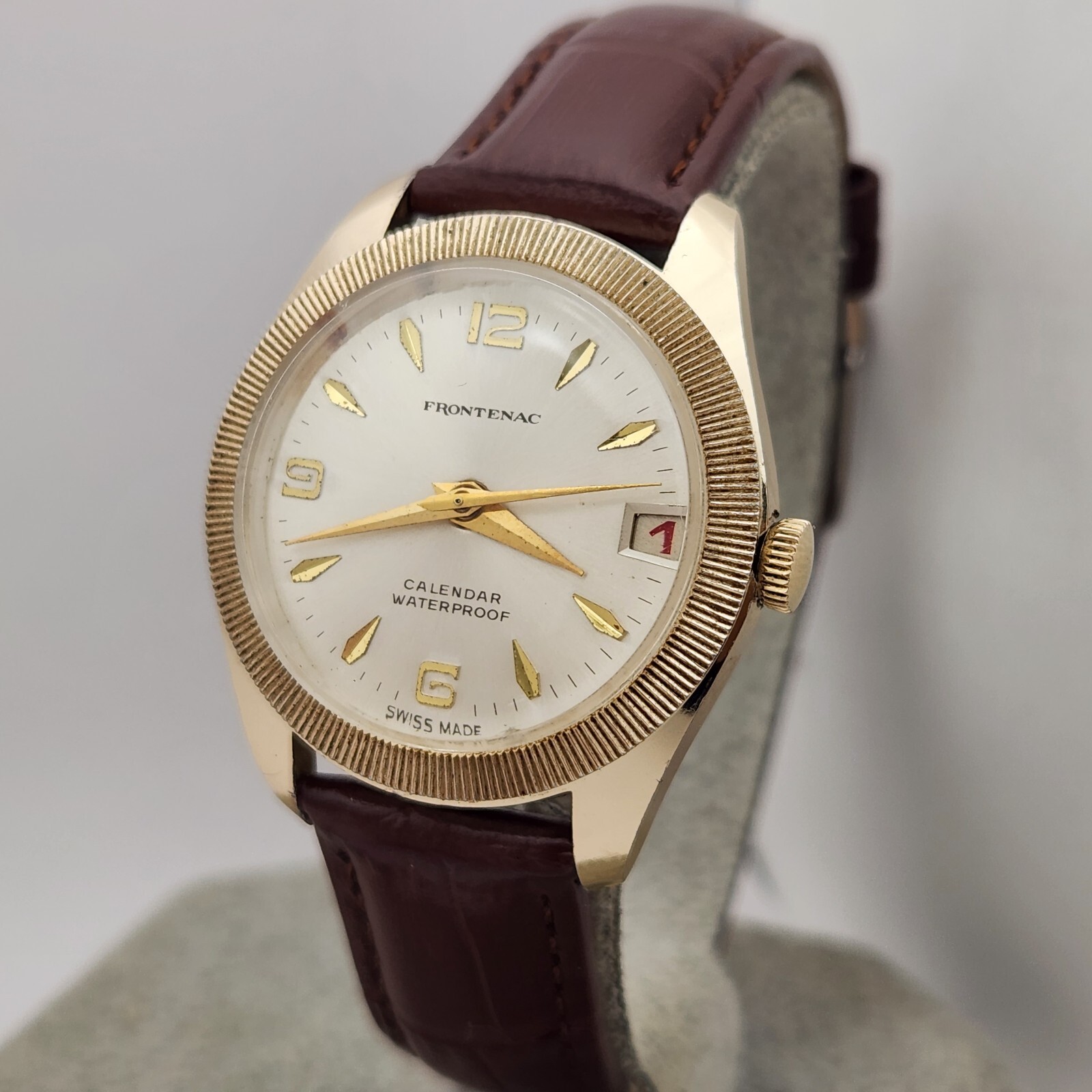 Vintage FRONTENAC men’s manual winding watch Date Baumgartner 866 swiss 1970s