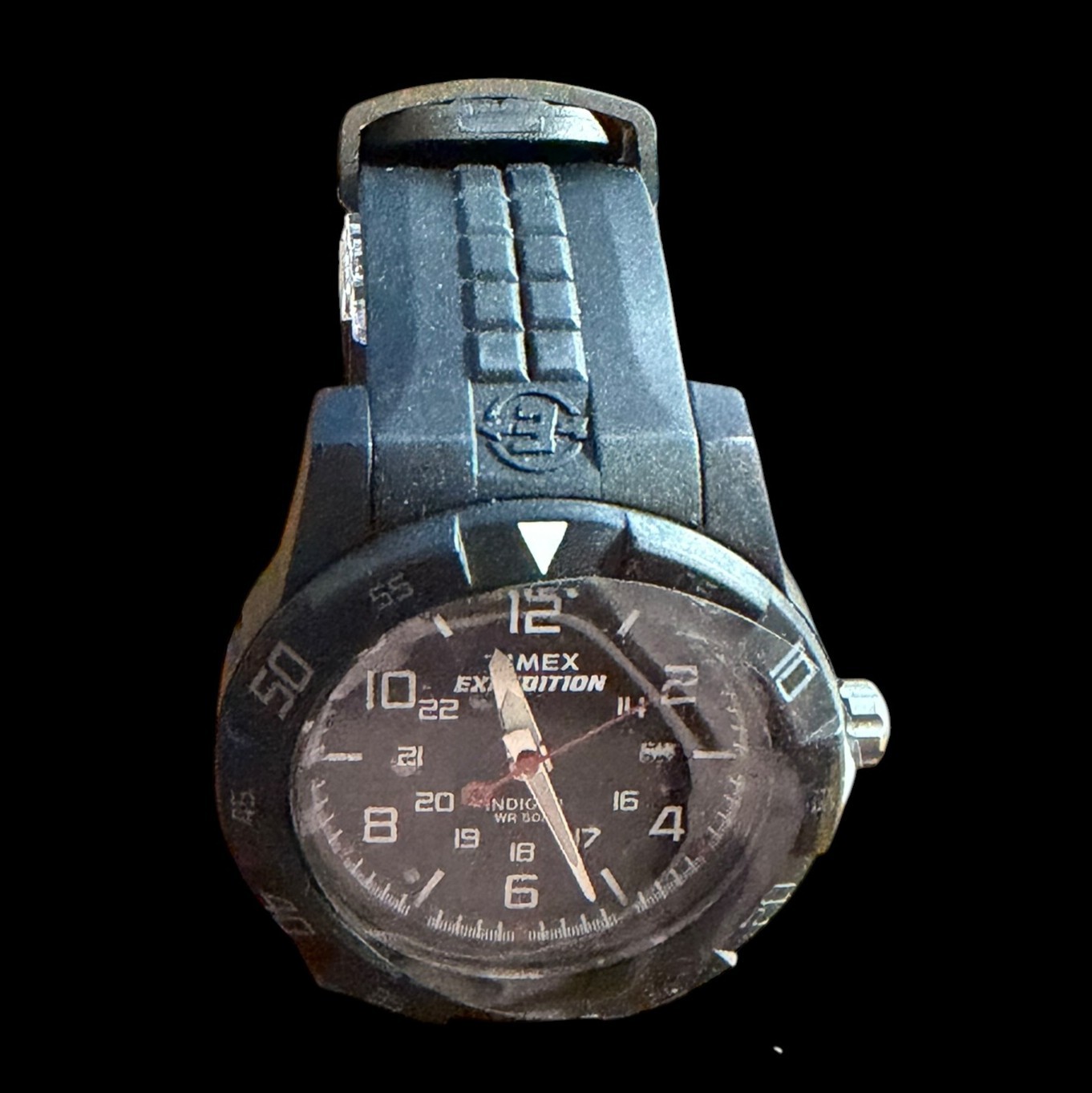 TIMEX Expedition Indiglo WR 50M Quick-Date Black Resin Strap Men’s Watch