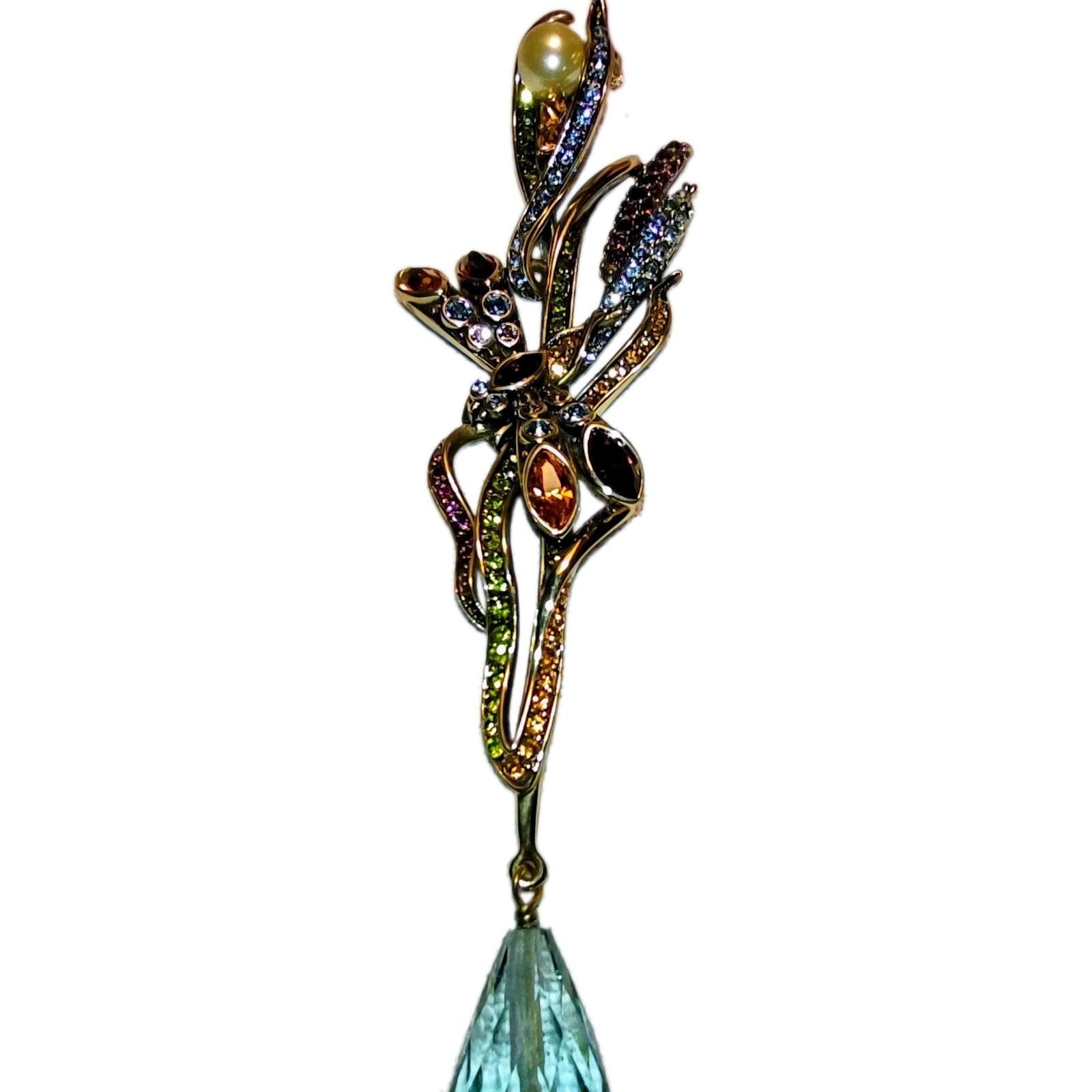 Heidi Daus Dragonfly Pendant Necklace Pink Beads Wedding Travel Luck Passion