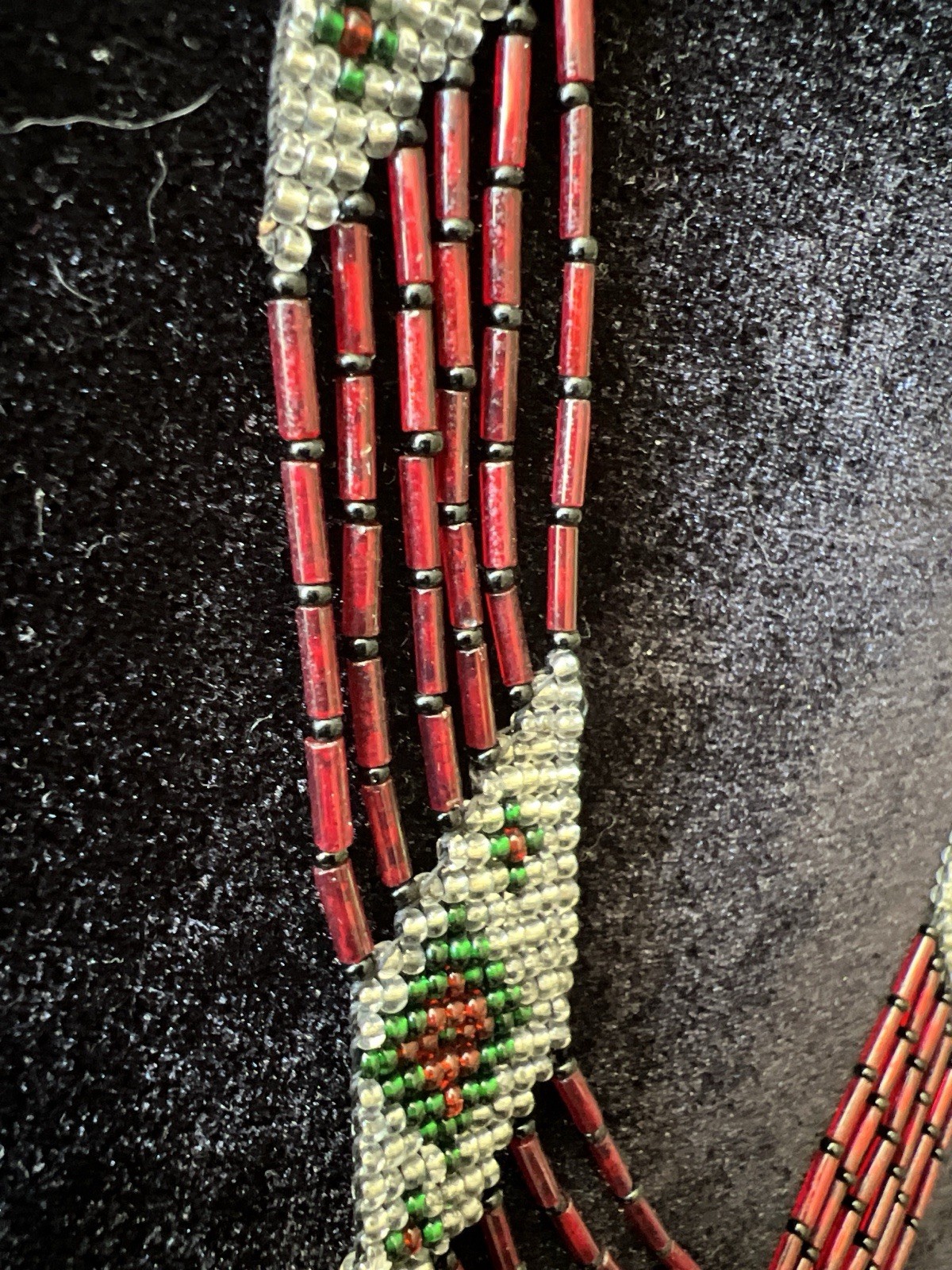 Antique Art Deco 1920’s Flapper Czech Glass Seed Bead Sautoir Style Necklace