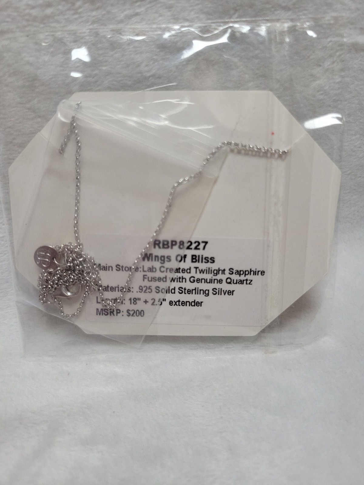 BP Wings Of Bliss Created Twilight Sapphire Genuine Quartz .925 Sterling Silver