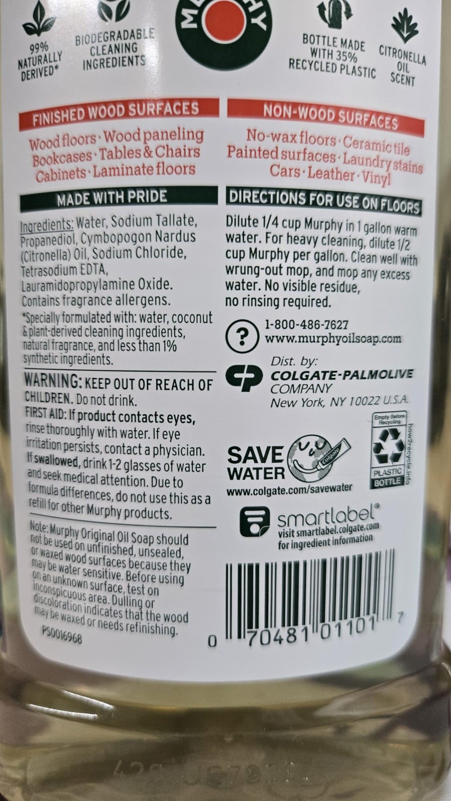 Murphy Oil Soap, Original Formula 16 fl oz (473 ml) – 16 Fl Oz (Pack of 2)