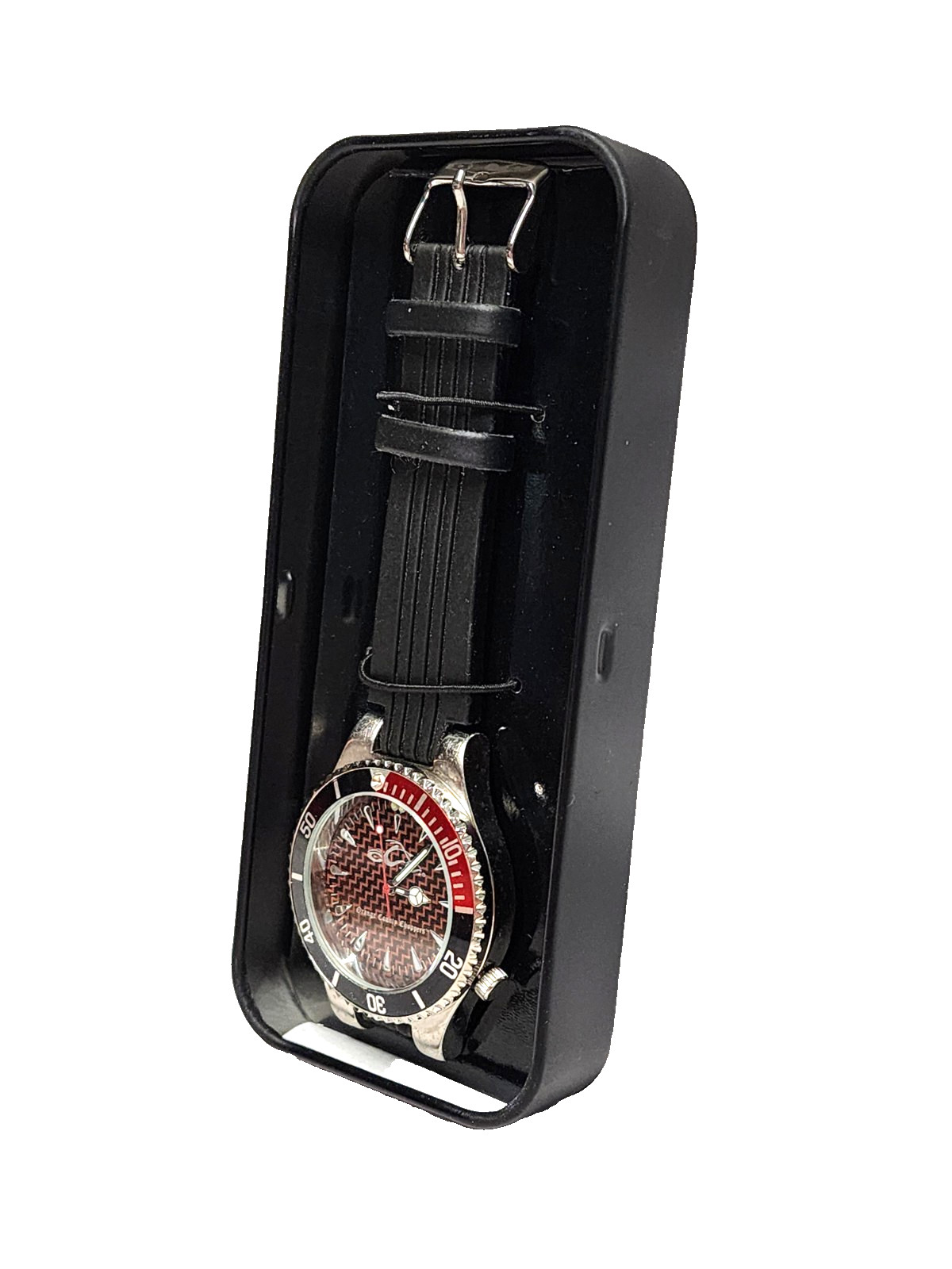 New 2004 Men’s Orange County Choppers Collectible Watch Red Black Chrome Logo