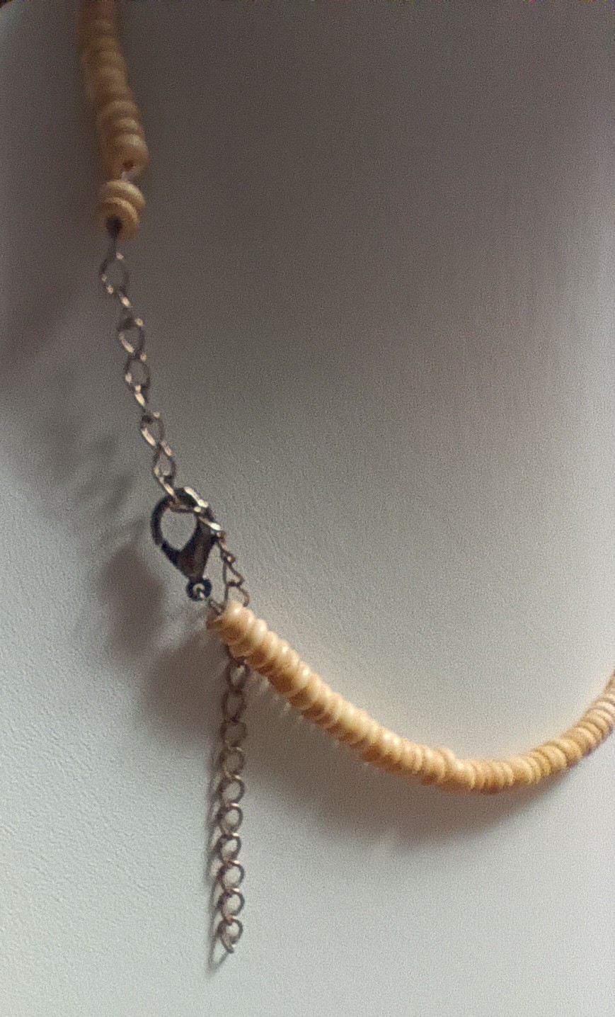Vintage American, Turquoise Nuggets, And Wooden Bead Necklace with Seaglass 18″