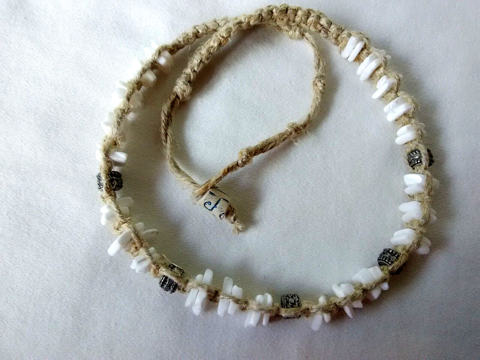 Seashell Braided Hemp Boho Necklace Ethnic Tribal 17″ Gift USA Seller New