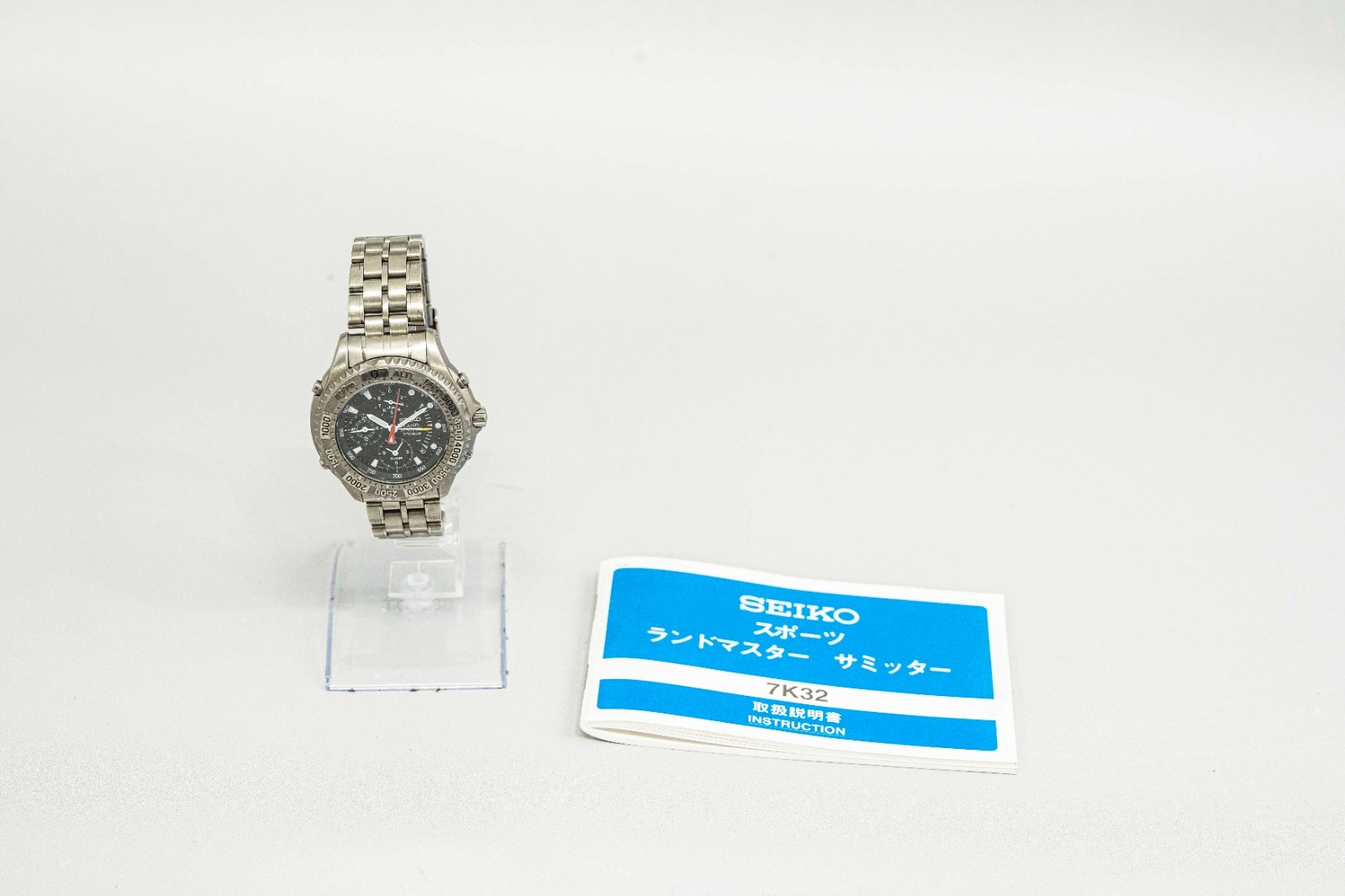 *NEAR MINT* SEIKO Landmaster Summitter SBCN003 7K32-0A10 Quartz Kinetic Men 44mm