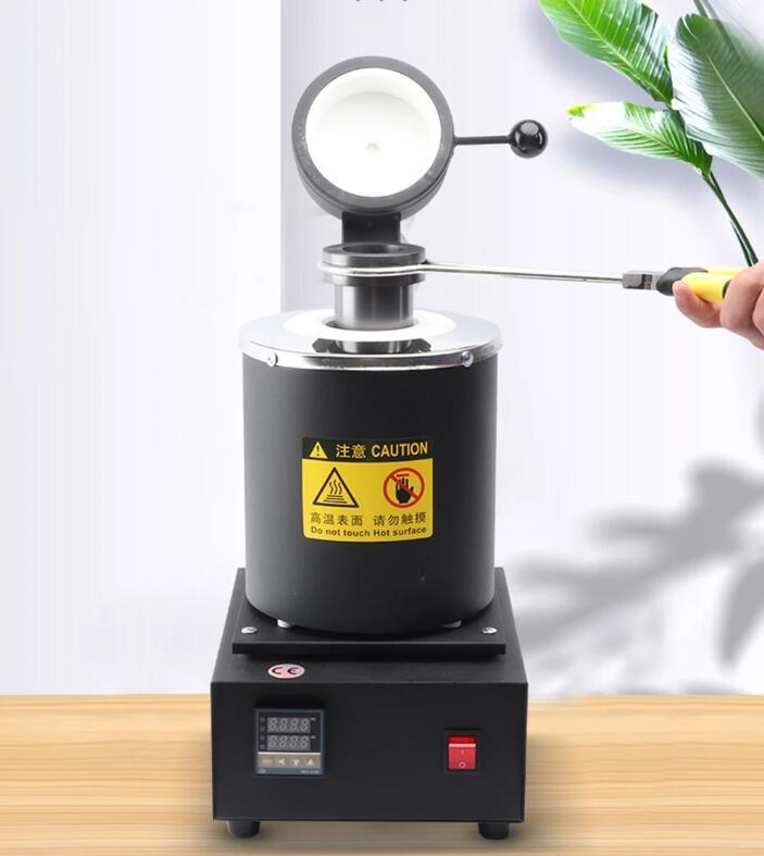 Electric Melting Furnace Machine 1600W 3KG Graphite Crucible for Gold 220V