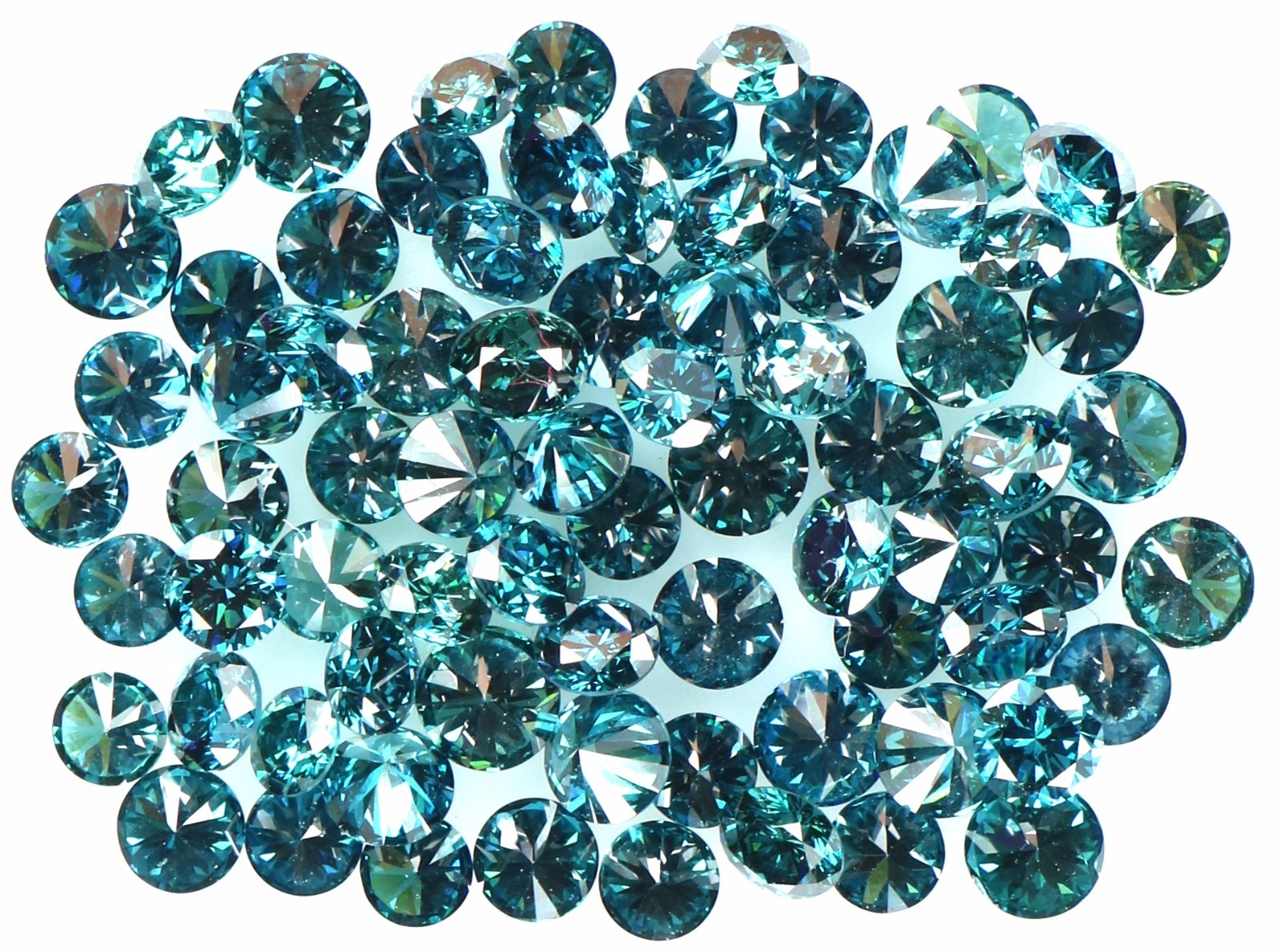 Natural Loose Diamond Round Blue Color SI1 VS1 2.50 to 2.70 MM 5 Pcs Lot K18
