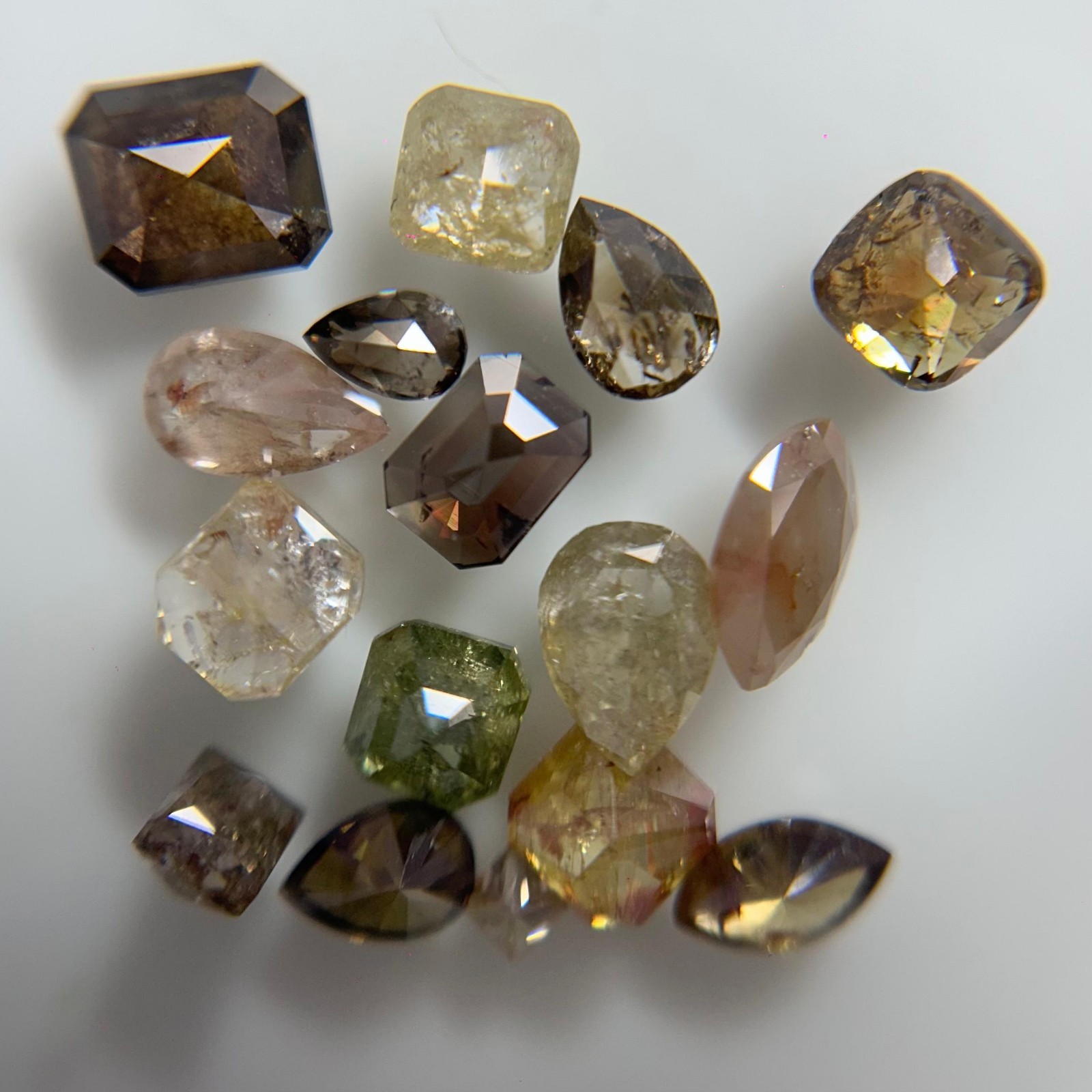 3CT+ (15 to 20 pcs) Natural Multi Color fancy shape diamond loose real mix shape
