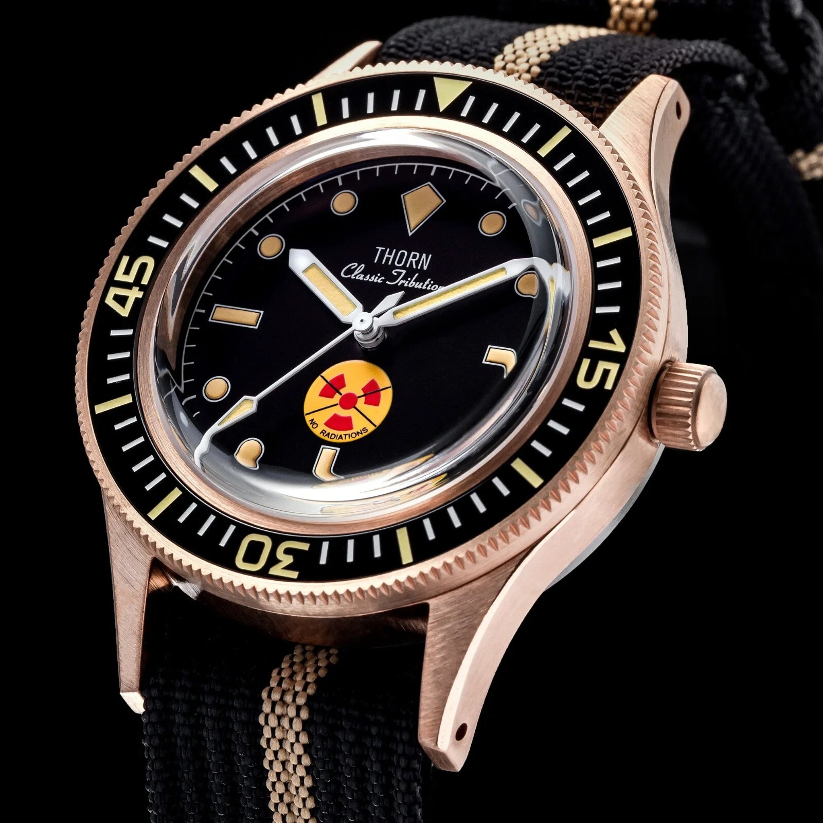 THORN Fathoms Fifty CUSN8 Bronze NH35 Diver 200M Automatic Watch No Radiations