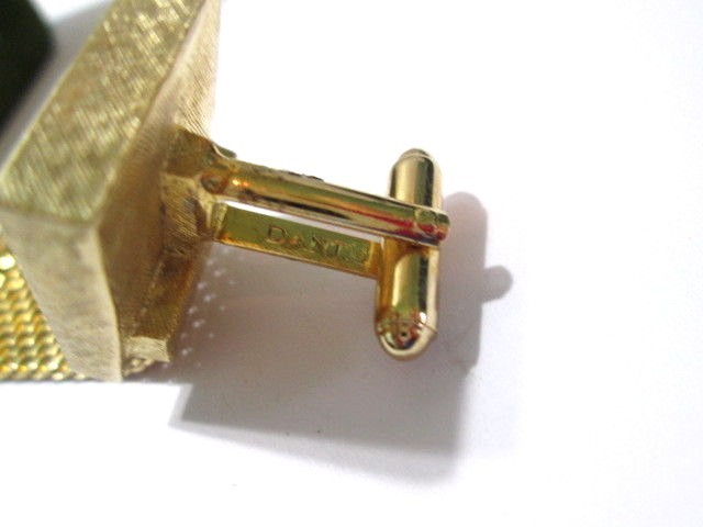 Dante Cufflinks Vintage in Box Imported Stone Wrap Around