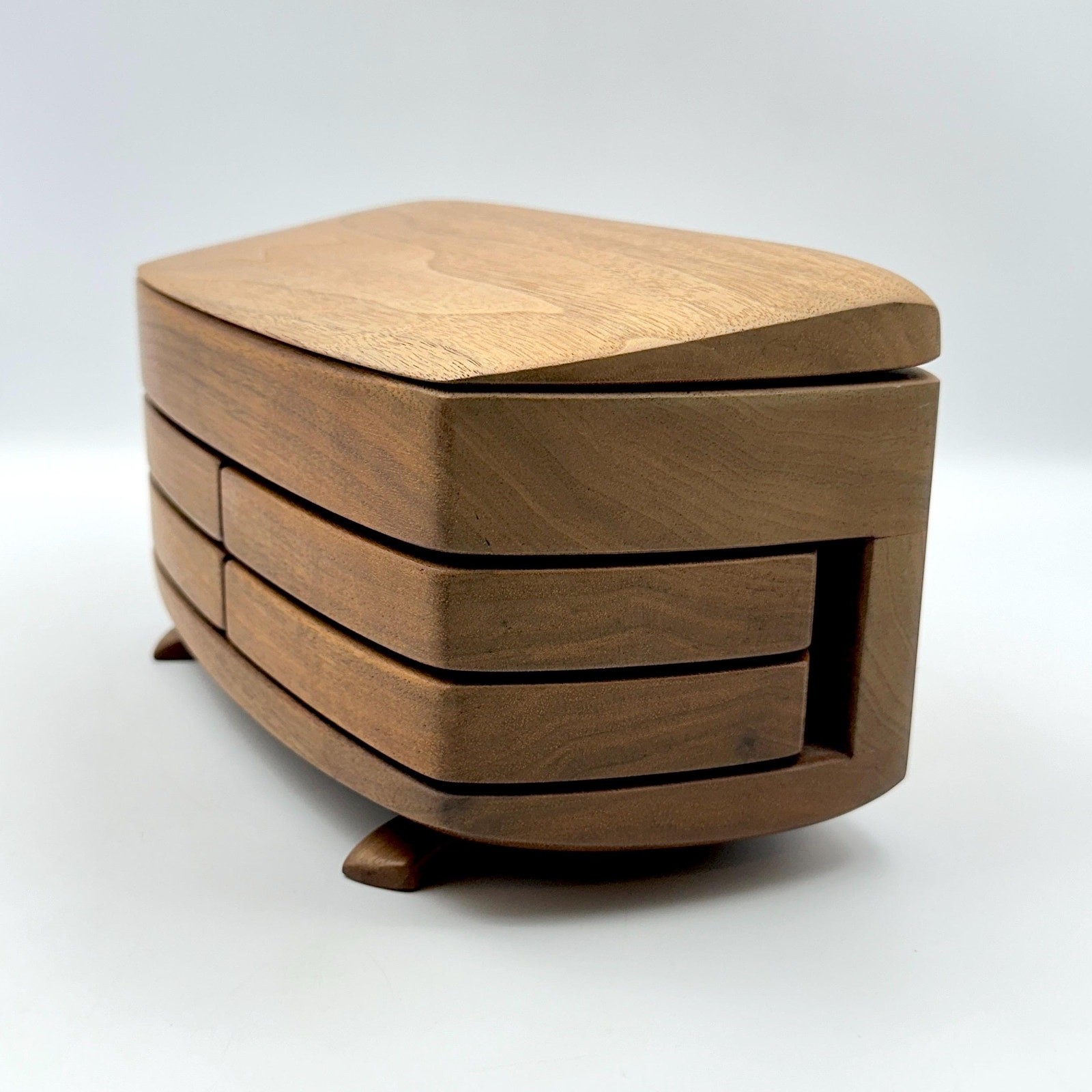Kellam Studio Handcrafted Walnut Wood 5-Drawer Jewelry Box