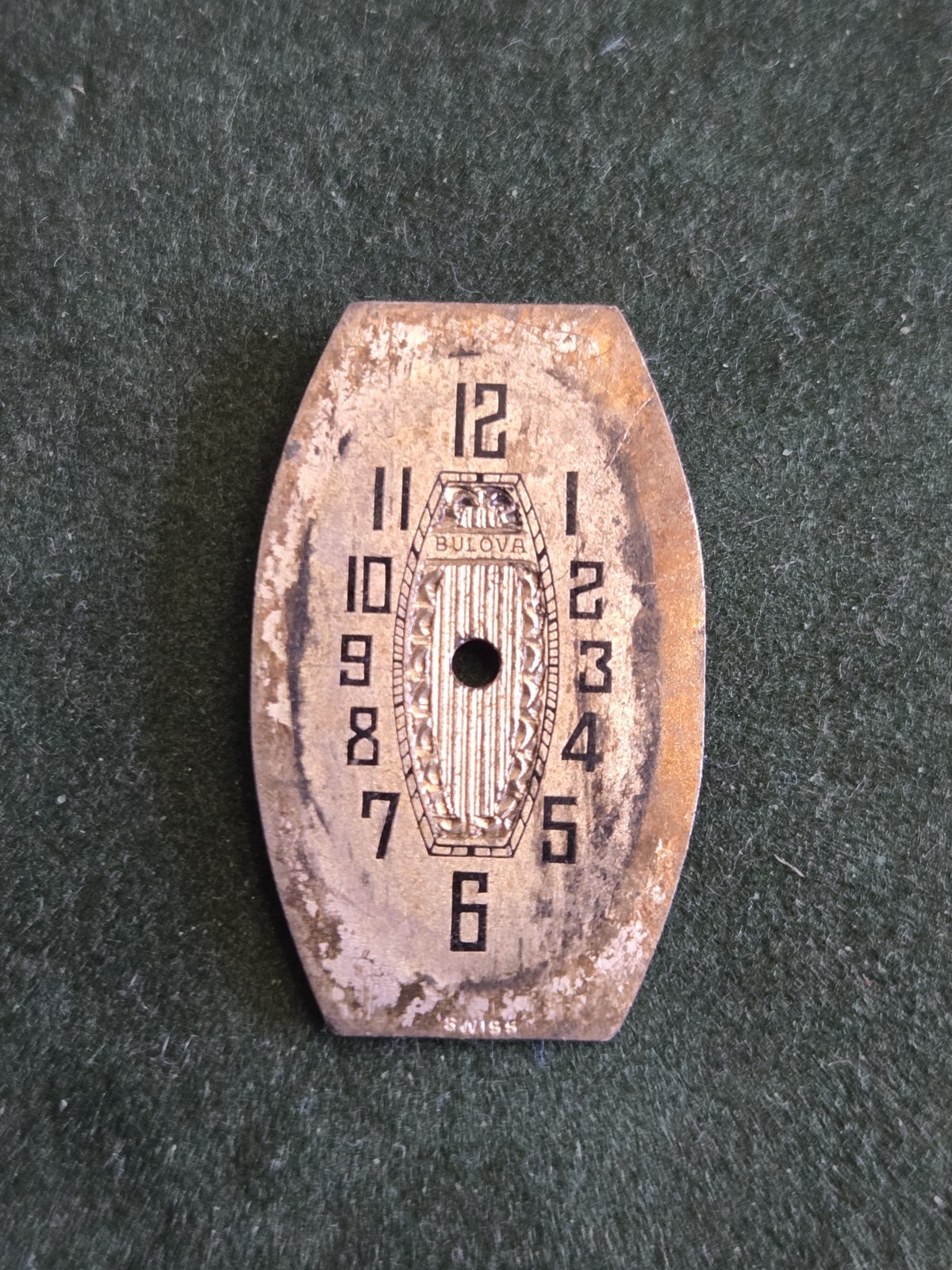 Watch Dial – Bulova Swiss – Feet 1 7 – 15.2×24.7mm