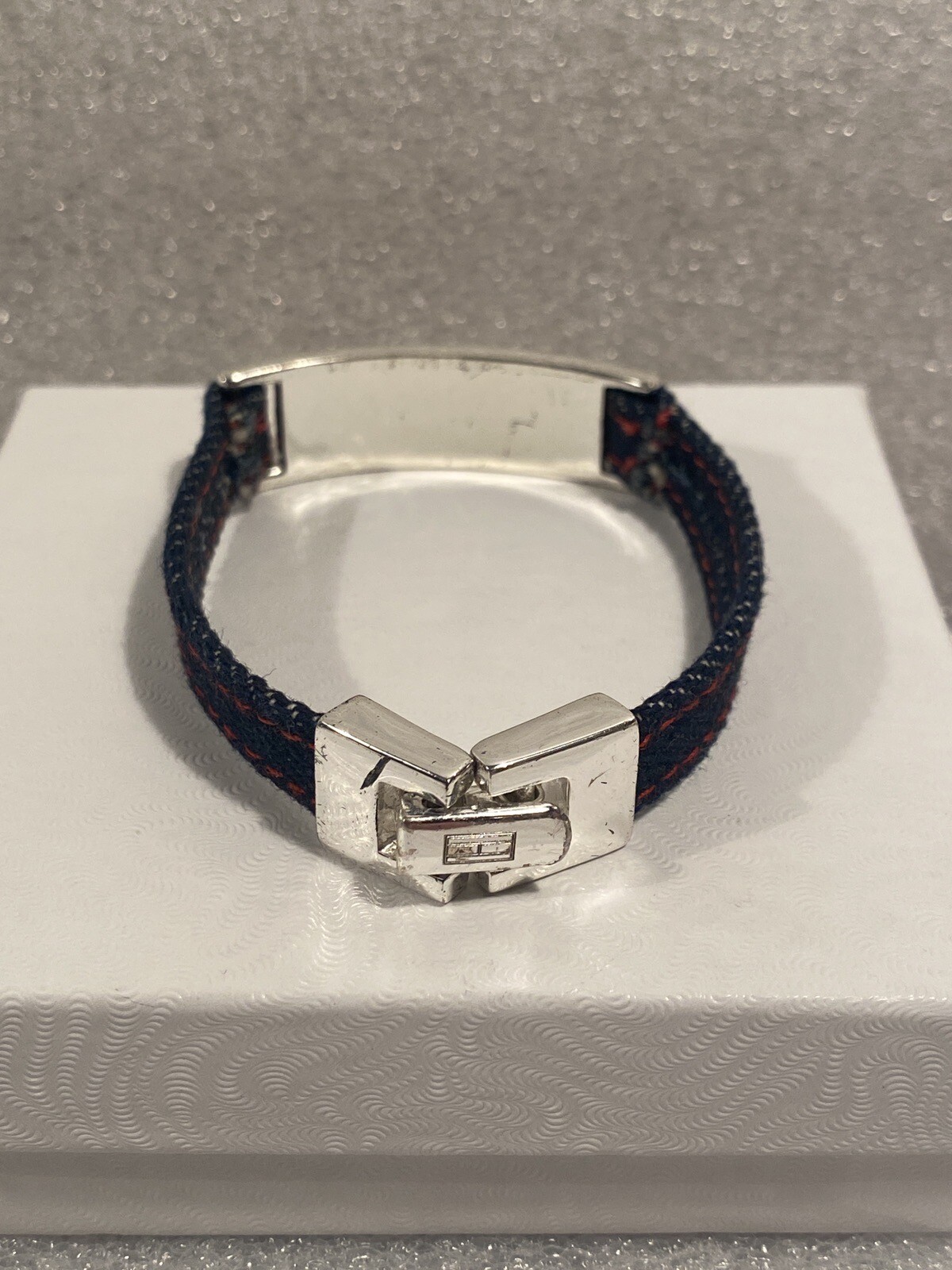 7″ Studded USA Flag Bracelet – Classic Tommy Hilfiger with Denim Strap. #5