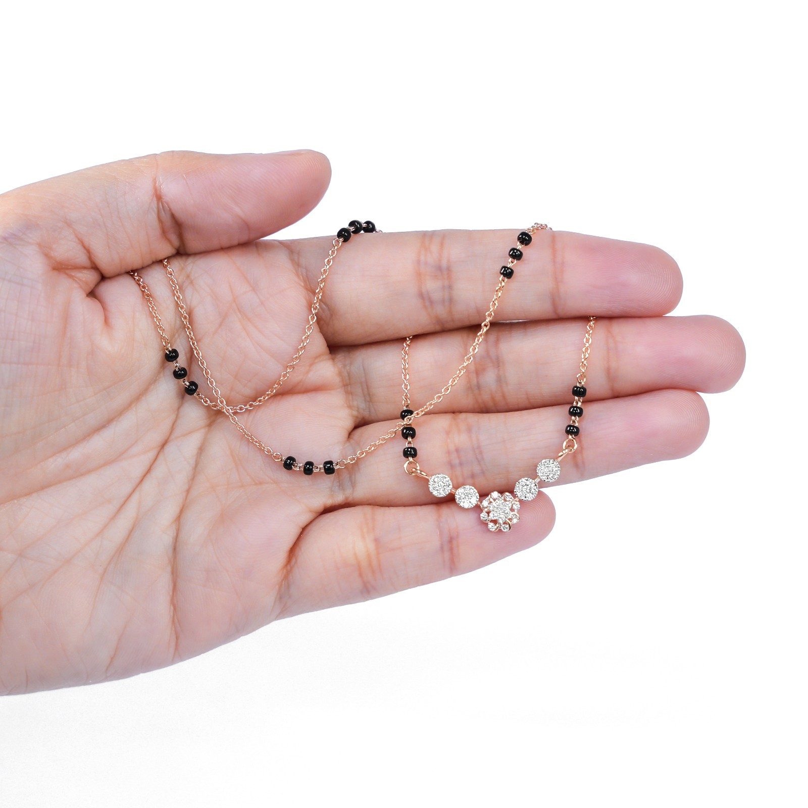 18 KARAT MANGALSUTRA NECKLACE | NATURAL DIAMOND IGI CERTIFIED | WOMAN